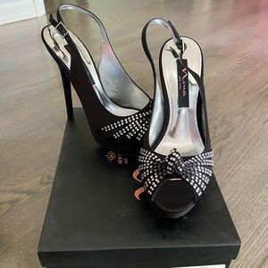 Nina NIB sparkly platform stiletto heels! 7.5